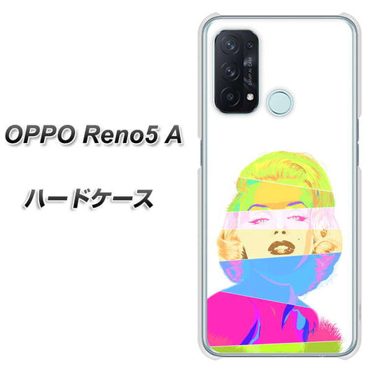 SIMフリー オッポ Reno5 A 高画質仕上げ 背面印刷 ハードケース【YJ208 マリリンモンローデザイン(A)】