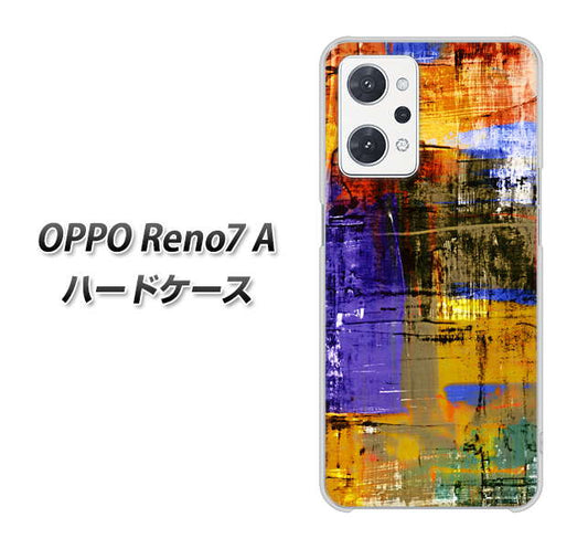 OPPO Reno7 A 高画質仕上げ 背面印刷 ハードケース【609 クラッシュアートBL】