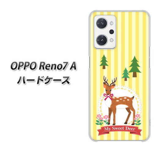 OPPO Reno7 A 高画質仕上げ 背面印刷 ハードケース【SC826 森の鹿】