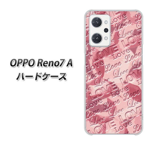 OPPO Reno7 A 高画質仕上げ 背面印刷 ハードケース【SC844 フラワーヴェルニLOVE(ローズヴェルール)】