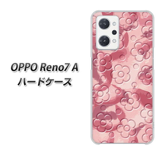 OPPO Reno7 A 高画質仕上げ 背面印刷 ハードケース【SC846 フラワーヴェルニ花ピンク(ローズヴェルール)】