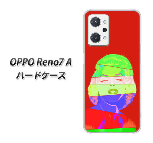 OPPO Reno7 A 高画質仕上げ 背面印刷 ハードケース【YJ209 マリリンモンローデザイン(B)】