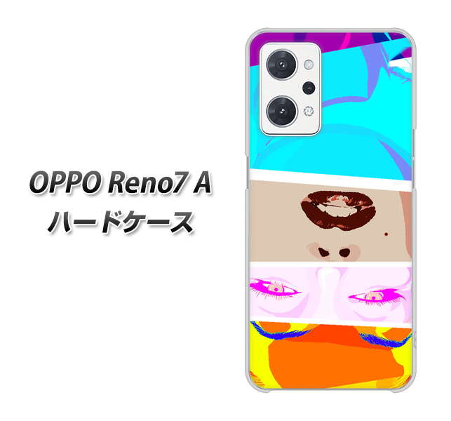OPPO Reno7 A 高画質仕上げ 背面印刷 ハードケース【YJ211 マリリンモンローデザイン(D)】