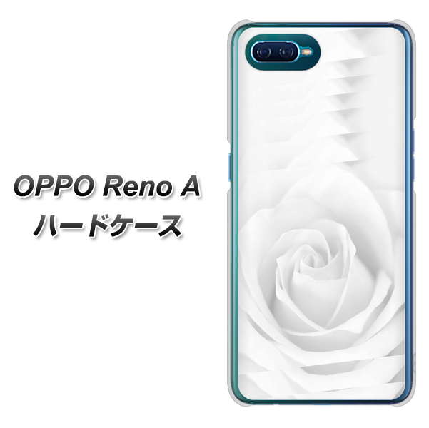 OPPO Reno A 高画質仕上げ 背面印刷 ハードケース【402 ホワイトRose】