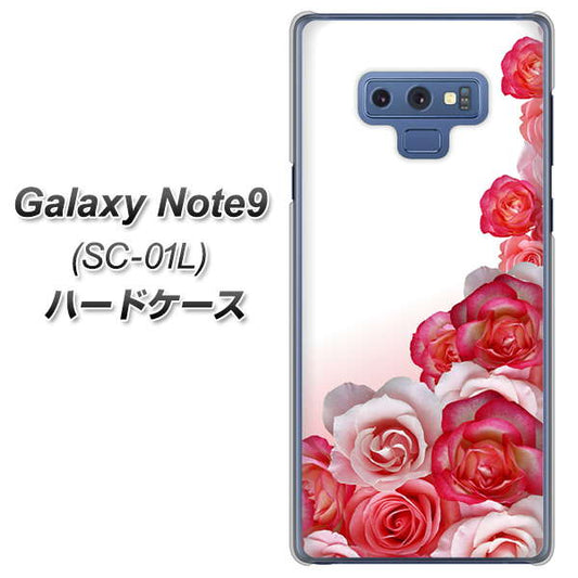 docomo ギャラクシー ノート9 SC-01L 高画質仕上げ 背面印刷 ハードケース【299 薔薇の壁】