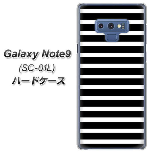 docomo ギャラクシー ノート9 SC-01L 高画質仕上げ 背面印刷 ハードケース【330 サイドボーダーブラック】