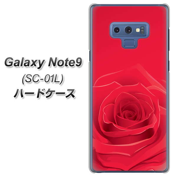 docomo ギャラクシー ノート9 SC-01L 高画質仕上げ 背面印刷 ハードケース【395 赤いバラ】