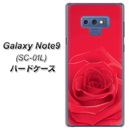 docomo ギャラクシー ノート9 SC-01L 高画質仕上げ 背面印刷 ハードケース【395 赤いバラ】