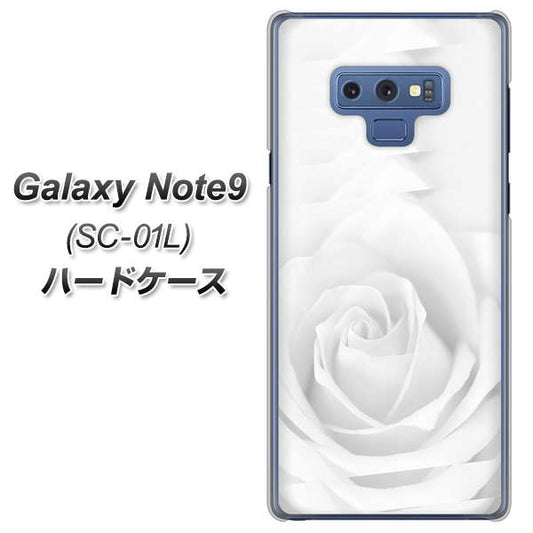 docomo ギャラクシー ノート9 SC-01L 高画質仕上げ 背面印刷 ハードケース【402 ホワイトRose】