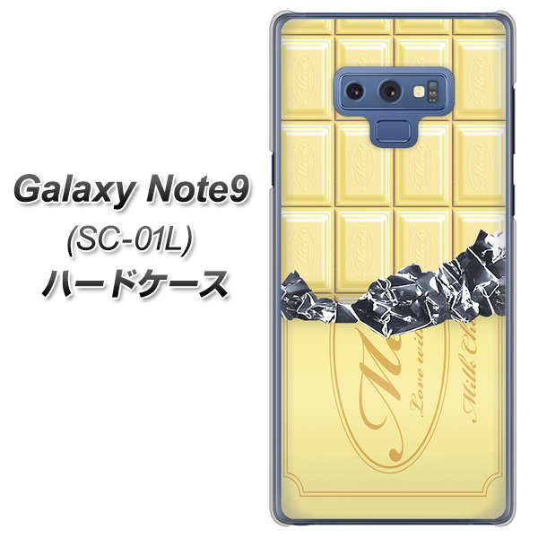 docomo ギャラクシー ノート9 SC-01L 高画質仕上げ 背面印刷 ハードケース【553 板チョコ-ホワイト】