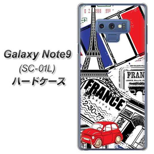docomo ギャラクシー ノート9 SC-01L 高画質仕上げ 背面印刷 ハードケース【599 フランスの街角】
