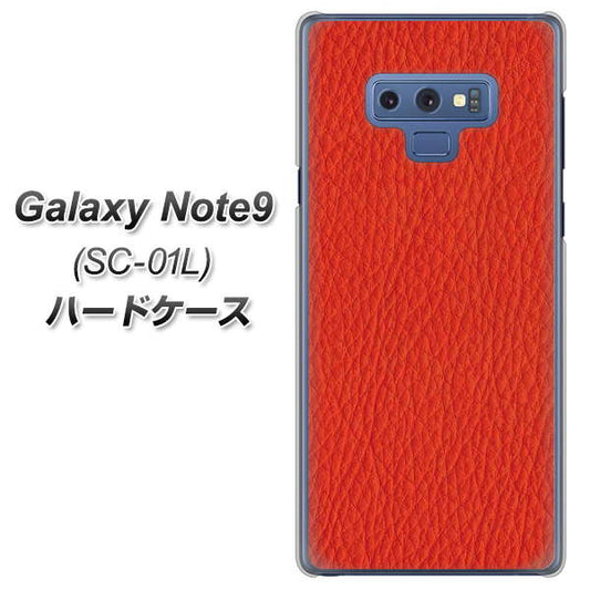docomo ギャラクシー ノート9 SC-01L 高画質仕上げ 背面印刷 ハードケース【EK852 レザー風レッド】