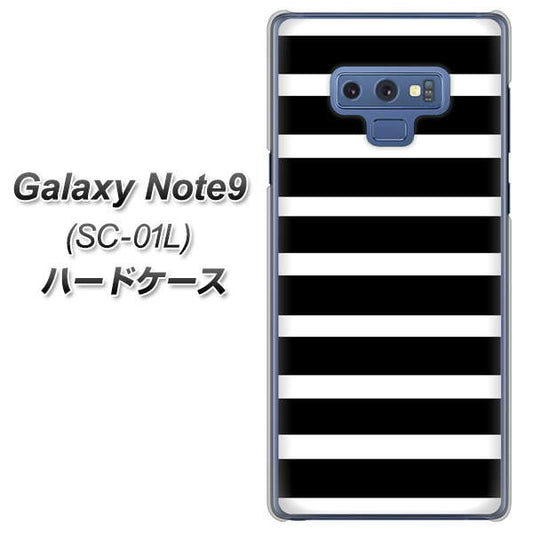docomo ギャラクシー ノート9 SC-01L 高画質仕上げ 背面印刷 ハードケース【EK879 ボーダーブラック(L)】