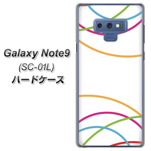 docomo ギャラクシー ノート9 SC-01L 高画質仕上げ 背面印刷 ハードケース【IB912 重なり合う曲線】