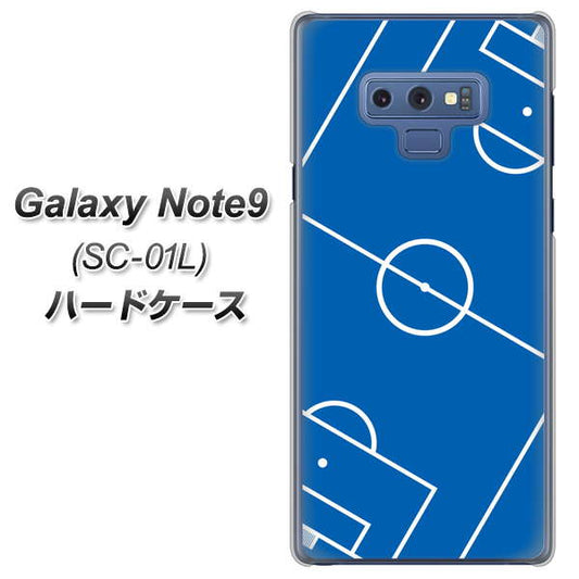 docomo ギャラクシー ノート9 SC-01L 高画質仕上げ 背面印刷 ハードケース【IB922 SOCCER_ピッチ】