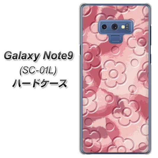 docomo ギャラクシー ノート9 SC-01L 高画質仕上げ 背面印刷 ハードケース【SC846 フラワーヴェルニ花ピンク(ローズヴェルール)】
