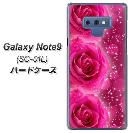 docomo ギャラクシー ノート9 SC-01L 高画質仕上げ 背面印刷 ハードケース【VA815 3連のバラ】