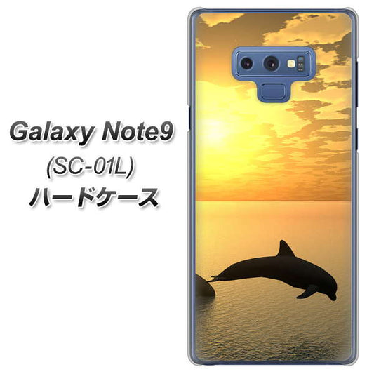 docomo ギャラクシー ノート9 SC-01L 高画質仕上げ 背面印刷 ハードケース【VA845 夕暮れのドルフィン】