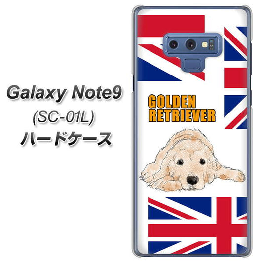docomo ギャラクシー ノート9 SC-01L 高画質仕上げ 背面印刷 ハードケース【YD825 ゴールデンレトリバー01】