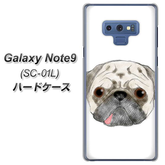 docomo ギャラクシー ノート9 SC-01L 高画質仕上げ 背面印刷 ハードケース【YD855 パグ01】