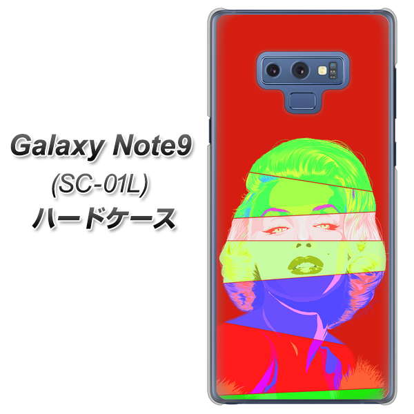 docomo ギャラクシー ノート9 SC-01L 高画質仕上げ 背面印刷 ハードケース【YJ209 マリリンモンローデザイン(B)】
