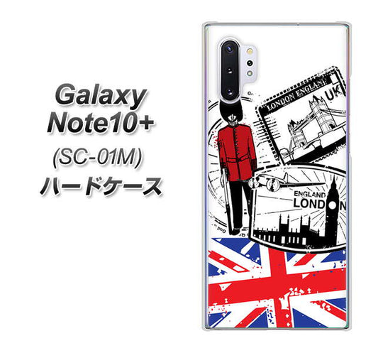 docomo ギャラクシー ノート10+ SC-01M 高画質仕上げ 背面印刷 ハードケース【574 LONDON】