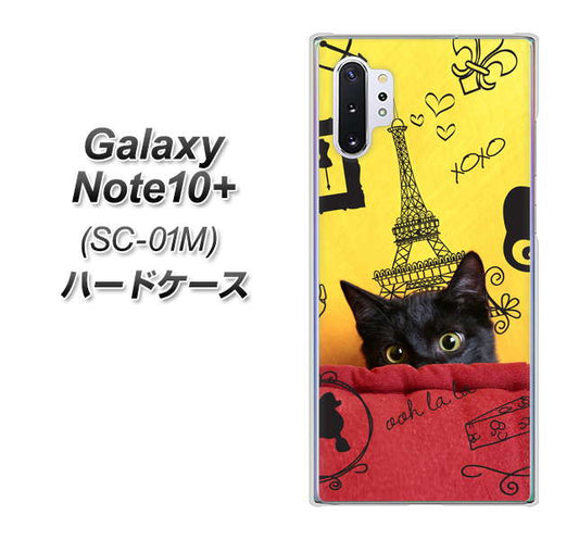 docomo ギャラクシー ノート10+ SC-01M 高画質仕上げ 背面印刷 ハードケース【686 パリの子猫】