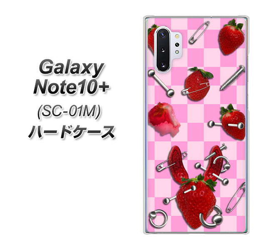 docomo ギャラクシー ノート10+ SC-01M 高画質仕上げ 背面印刷 ハードケース【AG832 苺パンク(ピンク)】
