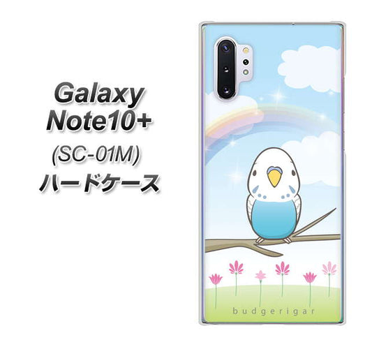 docomo ギャラクシー ノート10+ SC-01M 高画質仕上げ 背面印刷 ハードケース【SC839 セキセイインコ ブルー】
