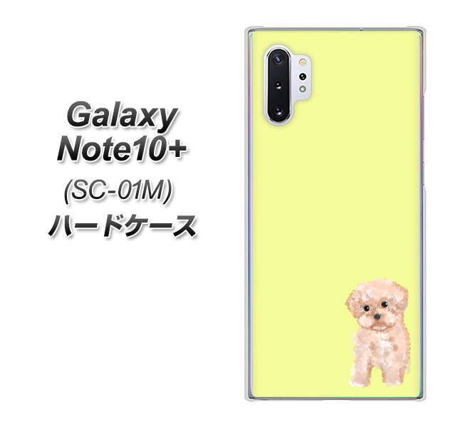docomo ギャラクシー ノート10+ SC-01M 高画質仕上げ 背面印刷 ハードケース【YJ064 トイプードルアプリコット(イエロー)】
