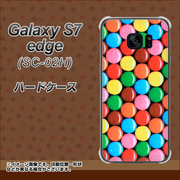docomo ギャラクシーS7エッジ SC-02H 高画質仕上げ 背面印刷 ハードケース【448 マーブルチョコ】
