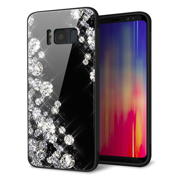 docomo ギャラクシー S8 SC-02J 強化ガラス&TPUスマホケース ガラプリ【VA871 ダイヤモンドフレーム】