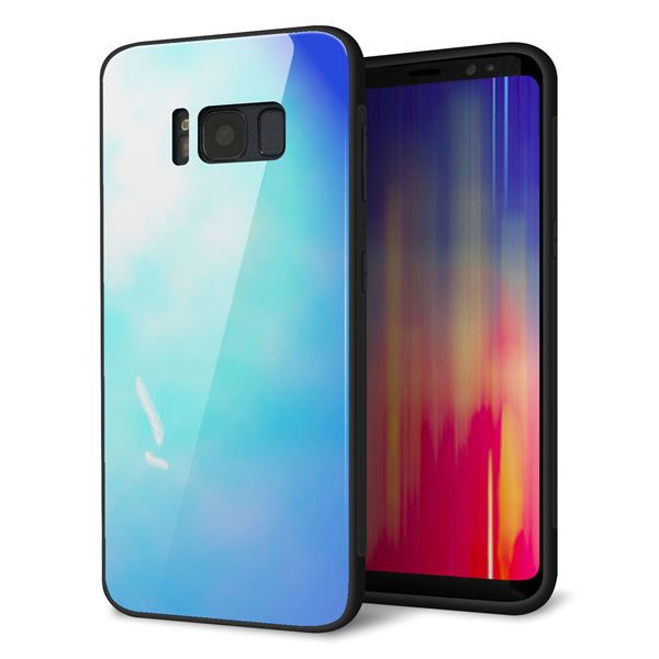 docomo ギャラクシー S8 SC-02J 強化ガラス&TPUスマホケース ガラプリ【YJ291 デザイン 光】