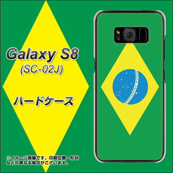 docomo ギャラクシー S8 SC-02J 高画質仕上げ 背面印刷 ハードケース【664 ブラジル】