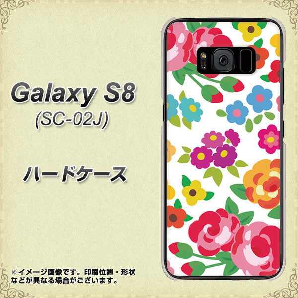docomo ギャラクシー S8 SC-02J 高画質仕上げ 背面印刷 ハードケース【776 5月のフラワーガーデン】