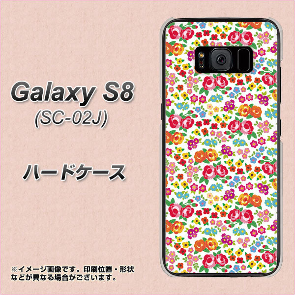 docomo ギャラクシー S8 SC-02J 高画質仕上げ 背面印刷 ハードケース【777 マイクロリバティプリントWH】