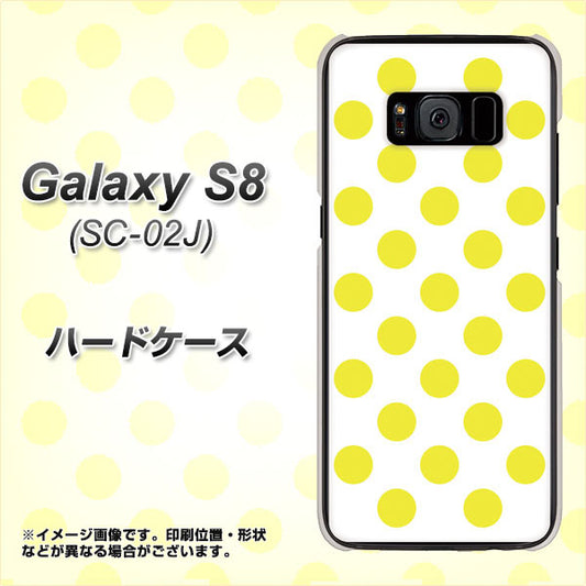 docomo ギャラクシー S8 SC-02J 高画質仕上げ 背面印刷 ハードケース【1350 シンプルビッグ黄白】