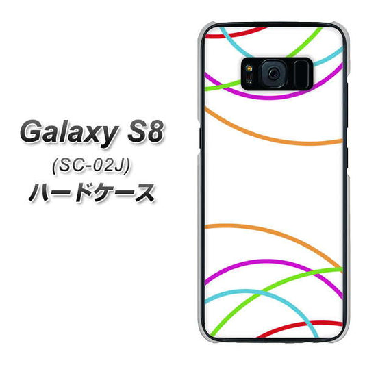 docomo ギャラクシー S8 SC-02J 高画質仕上げ 背面印刷 ハードケース【IB912 重なり合う曲線】