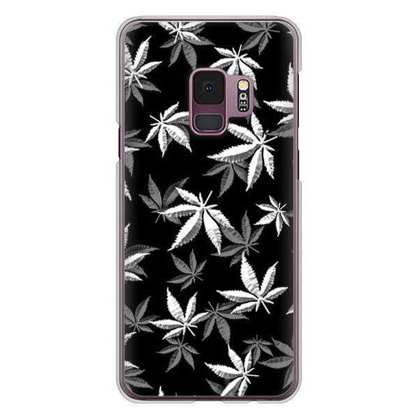 Galaxy S9 SC-02K docomo 高画質仕上げ 背面印刷 ハードケース 【064 モノトーン大麻ブラック】
