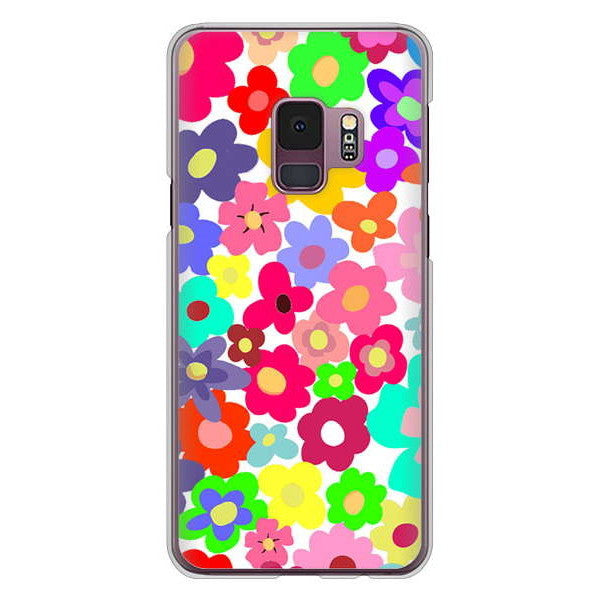 Galaxy S9 SC-02K docomo 高画質仕上げ 背面印刷 ハードケース ルーズフラワー