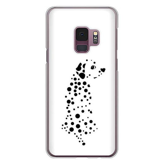 Galaxy S9 SC-02K docomo 高画質仕上げ 背面印刷 ハードケース 【1038 振り向くダルメシアン(WH)】
