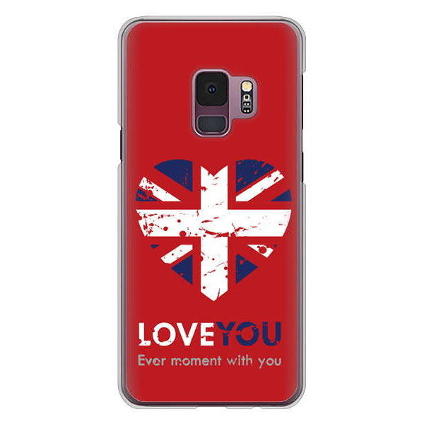 Galaxy S9 SC-02K docomo 高画質仕上げ 背面印刷 ハードケース ユニオンジャックハート