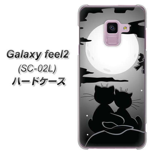 docomo ギャラクシー フィール2 SC-02L 高画質仕上げ 背面印刷 ハードケース【342 月夜の二人】