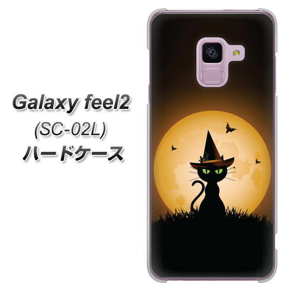 docomo ギャラクシー フィール2 SC-02L 高画質仕上げ 背面印刷 ハードケース【440 猫の魔法使い】
