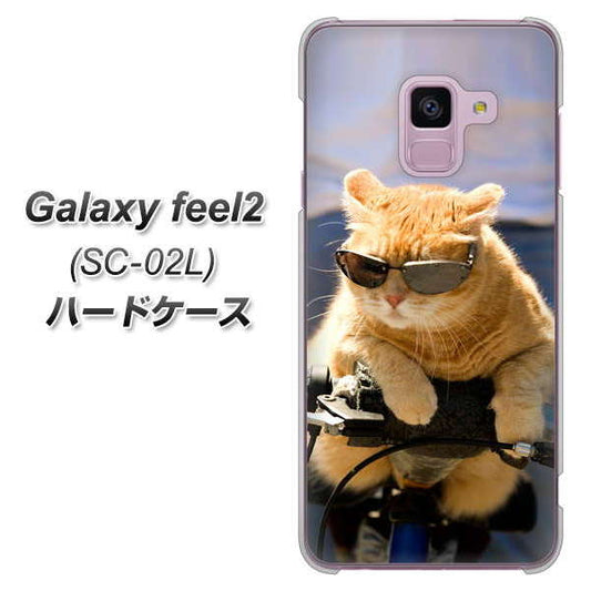 docomo ギャラクシー フィール2 SC-02L 高画質仕上げ 背面印刷 ハードケース【595 にゃんとサイクル】