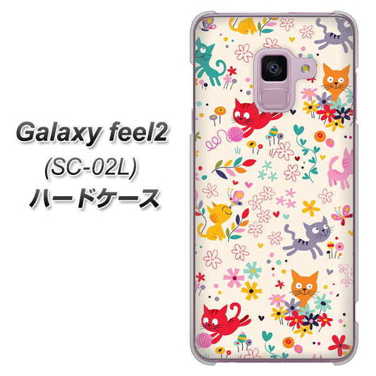 docomo ギャラクシー フィール2 SC-02L 高画質仕上げ 背面印刷 ハードケース【693 ネコのあそび場】
