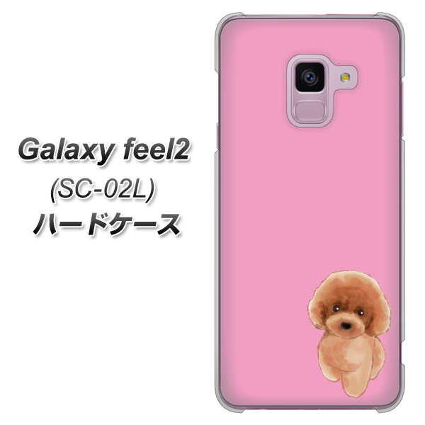 docomo ギャラクシー フィール2 SC-02L 高画質仕上げ 背面印刷 ハードケース【YJ049 トイプードルレッド(ピンク)】