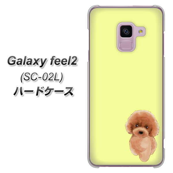 docomo ギャラクシー フィール2 SC-02L 高画質仕上げ 背面印刷 ハードケース【YJ051 トイプードルレッド(イエロー)】