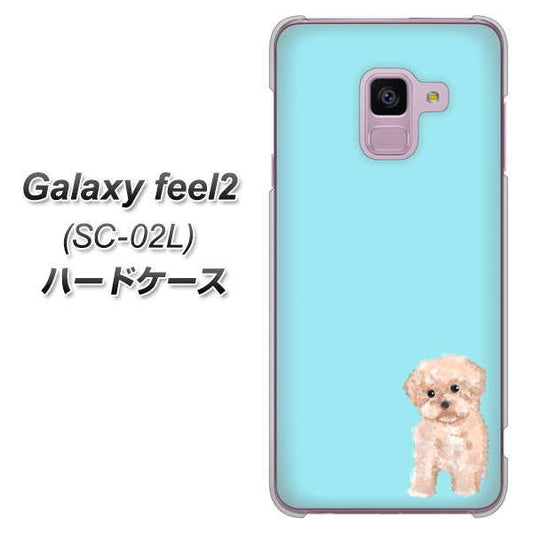 docomo ギャラクシー フィール2 SC-02L 高画質仕上げ 背面印刷 ハードケース【YJ062 トイプードルアプリコット(ブルー)】