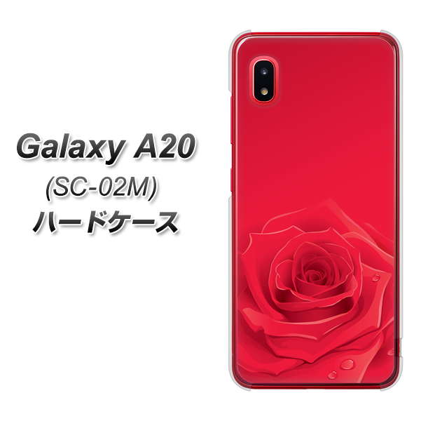 docomo ギャラクシー A20 SC-02M 高画質仕上げ 背面印刷 ハードケース【395 赤いバラ】
